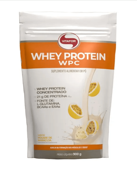 Whey Protein WPC -Pouch 900g Maracujá - Vitafor
