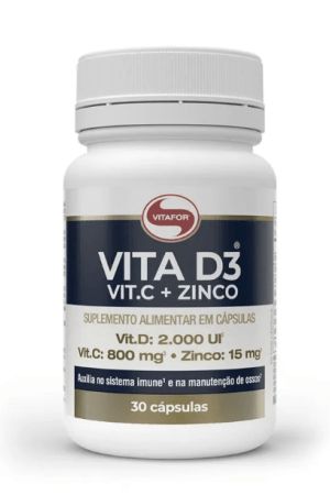 Vita D3 + C + Zinco - 30 Cap - Vitafor